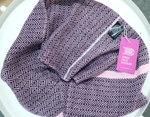 Handwoven Loop Scarf - Plum Fruit Tingles